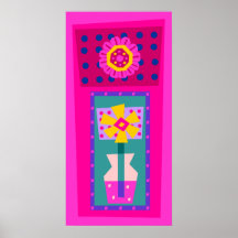 Flor do vaso posters