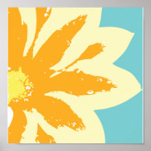 Flor dourada impressão