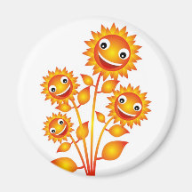 flor na ilustração imã