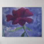 Flor no azul poster