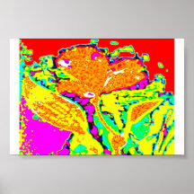 Flor psicadélico posters