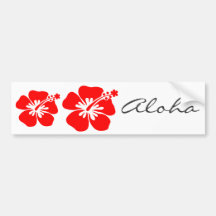 Flor vermelha do hibiscus adesivos