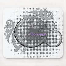 Floral circular do conceito mousepad