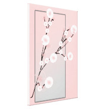 Floral elegante impressão de canvas envolvida