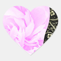 Floral elegante na AR verde escuro e criativa Adesivos Em Forma De Corações