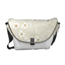 Floral macio e neutro bolsas mensageiro da rickshaw