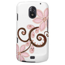 floral moderno do rosa & do marrom capas galaxy nexus