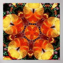 flores alaranjadas posters