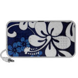 Flores azuis de Havaí Caixinhas De Som Para iPod