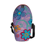 Flores bonitos loucas bolsa mensageiro