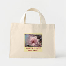 Flores cor-de-rosa das flores das sacolas dos PRES Bolsa Para Compra