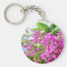 Flores cor-de-rosa de Bush Chaveiros