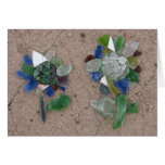 Flores de vidro cartao