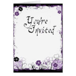 Flores do redemoinho do Grunge você é roxo convida Cartões