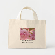 Flores do rosa do dia das mães do presente dos nam bolsa para compras