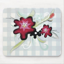 Flores e guingão macio Mousepad