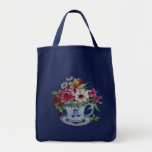 Flores em um saco do copo de chá bolsa para compra