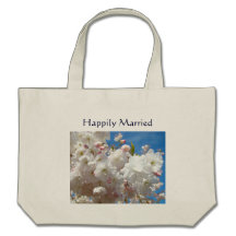 Flores feliz casadas da flor do primavera das saco bolsa