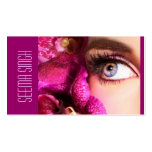 Flores magentas dos olhos modelo cartao de visita