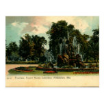 Floresta Cemtery Home, vintage de Milwaukee Wiscon Cartão Postal