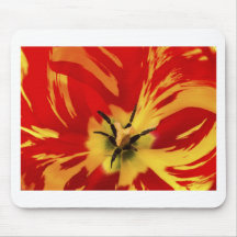 Flower power vermelho mouse pads