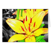 FlowerVI - aguarela molhada Cartão