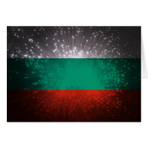 Fogo-de-artifício da bandeira de Bulgária Cartoes