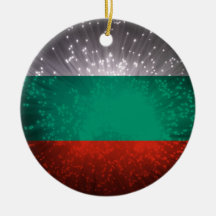 Fogo-de-artifício da bandeira de Bulgária Enfeites Para Arvores De Natal