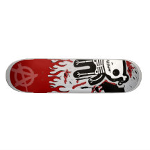 fogo de esqueleto do sangue do skate da anarquia