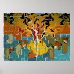 Fogo do céu - poster abstrato