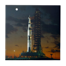 Foguete de Saturn V Azulejo