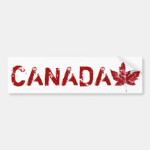 Folha de bordo afligida de Canadá autocolante no v Adesivo