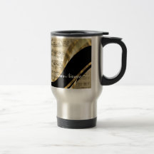 Folha de música elegante caneca