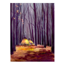 FOLHAS de OUTONO por SHARON SHARPE Cartao Postal