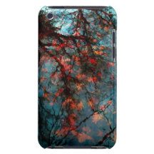 Folhas vermelhas capa iPod Case-Mate
