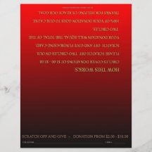 Folheto Fundraising feito sob encomenda vermelho d Panfletos Personalizado