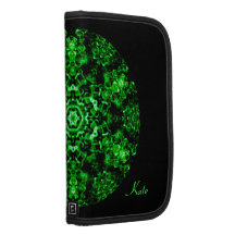 Fólio verde do rickshaw do Fractal da jóia Organizador