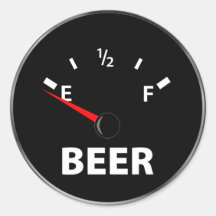 Fora do calibre de combustível da cerveja adesivos redondos