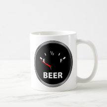 Fora do calibre de combustível da cerveja caneca