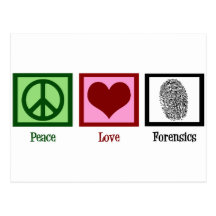 Forense do amor da paz cartao postal