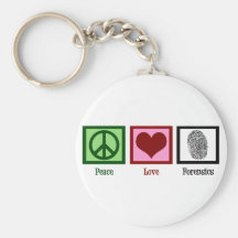 Forense do amor da paz chaveiro