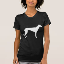 Forma preto e branco do galgo tshirts
