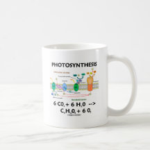 Fórmula da fotossíntese (produto químico) caneca