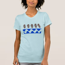 Forrest e abstrato do rio camisetas