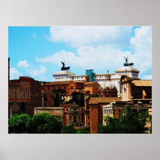 Fórum romano, Roma - panorâmico Poster