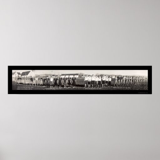 Foto 1920 da equipe de esportes do segundo grau pôsteres