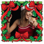 Foto customizável do ornamento do quadro do Natal Esculturafoto