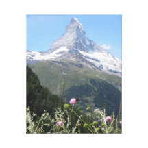 Foto da montanha de Matterhorn Impressão De Canvas Envolvidas