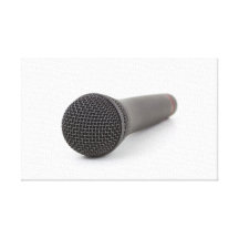Foto do microfone impressão de canvas envolvidas