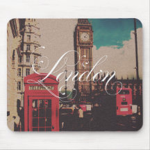 Foto do vintage do marco de Londres Mouse Pads
